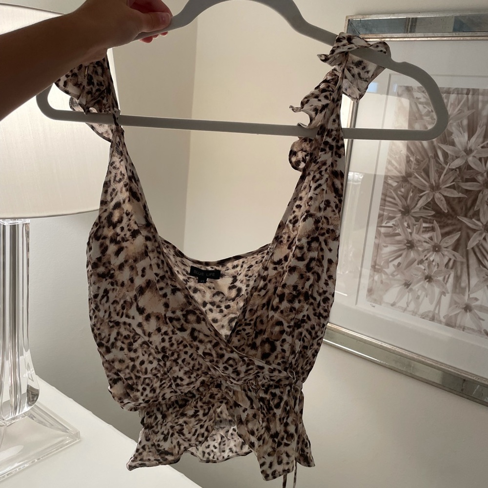 Planet Blue leopard top. Never worn